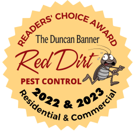 The Duncan Banner Readers' Choice Award for Red Dirt Pest Control for 2022 and 2023
